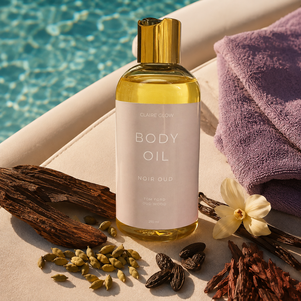 Noir Oud Body Oil For Men