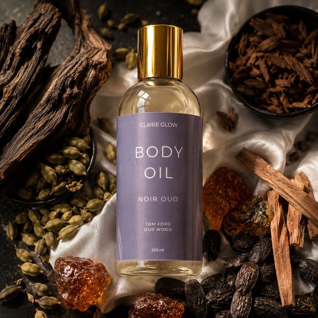 Noir Oud Body Oil For Men