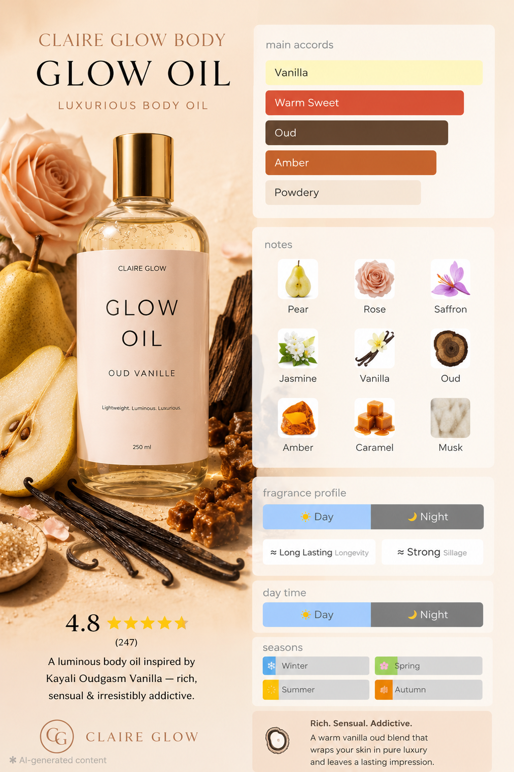 Oud Vanille Glow Oil